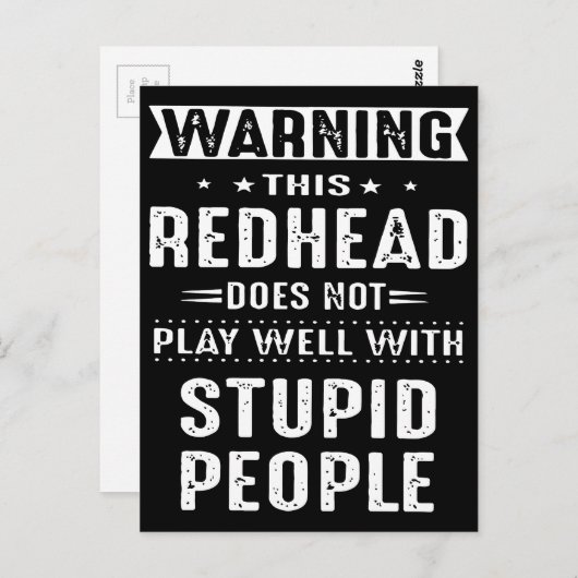 het waarschuwt dat roodkop niet goed speelt met st briefkaart (Voorkant / Achterkant)