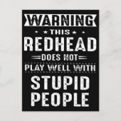 het waarschuwt dat roodkop niet goed speelt met st briefkaart (Voorkant)