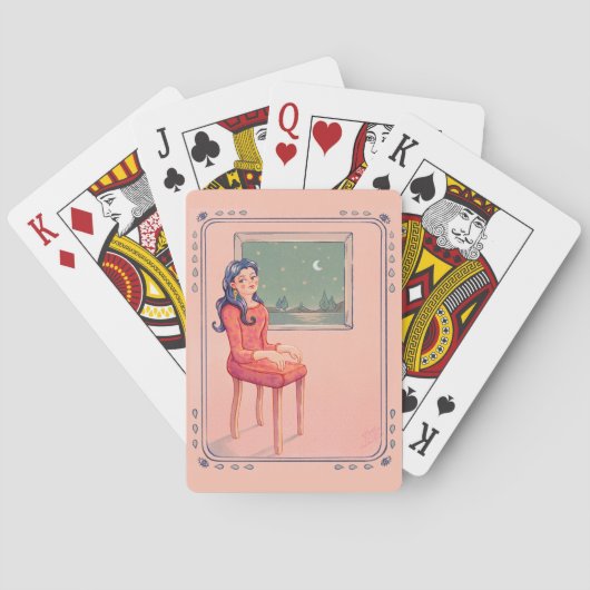 Het wachten door de klassieke het Spelen kaarten v (Achterkant)