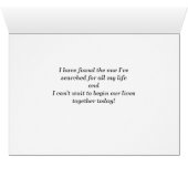 Het wachten is over een pre-Wedding Kaart (Binenzijde Horizontaal (Onderkant))