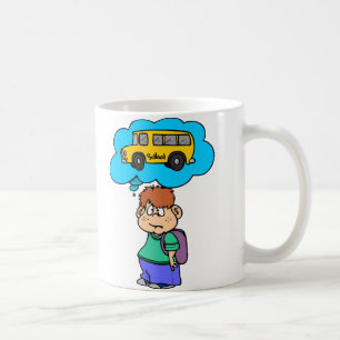 Het wachten op de Bus van de School Koffiemok