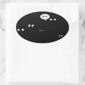 het wachten op de donkere verrassing ovale sticker (Tas)