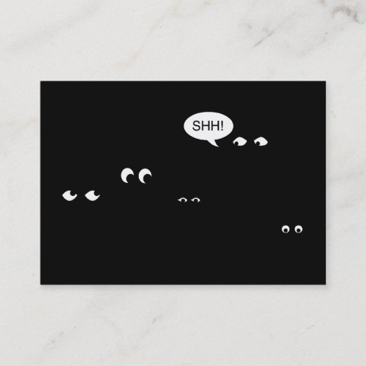 het wachten op de donkere verrassing visitekaartje (Voorkant)