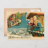 Het wachten op de Kerstman Feestdagenkaart (Voorkant / Achterkant)
