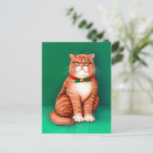 Het wachten op de Klauwen van de Kerstman Feestdagenkaart (Staand voorkant)