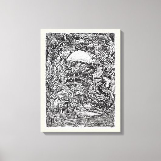 Het wachten op de Maelstrom Canvas Afdruk (Voorkant)