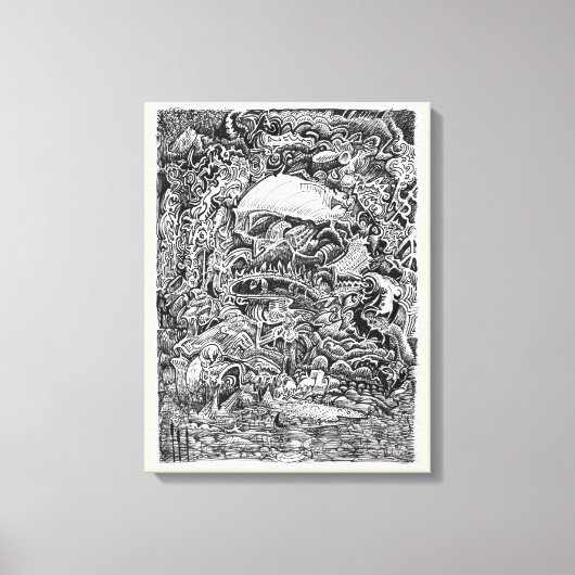 Het wachten op de Maelstrom Canvas Afdruk (Voorkant)