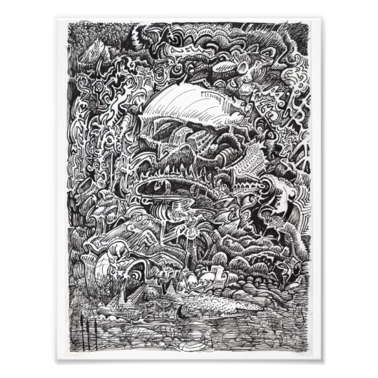 Het wachten op de Maelstrom Foto Afdruk (Voorkant)