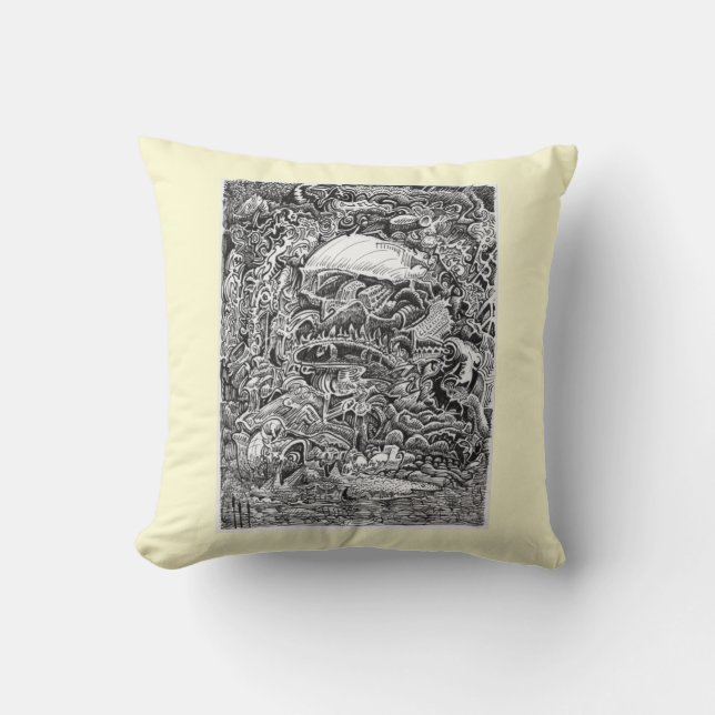 Het wachten op de Maelstrom Kussen (Voorkant)