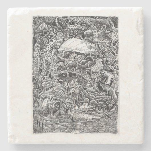 Het wachten op de Maelstrom Stenen Onderzetter (Voorkant)