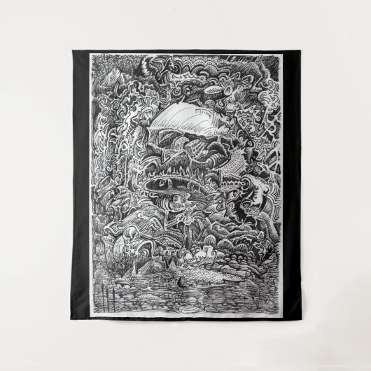 Het wachten op de Maelstrom Wandkleed (Voorkant)