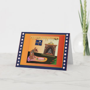 Het wachten op Kerstman Feestdagen Kaart