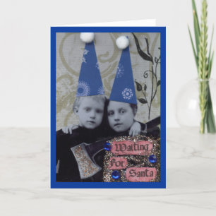 Het wachten op Kerstman Feestdagen Kaart