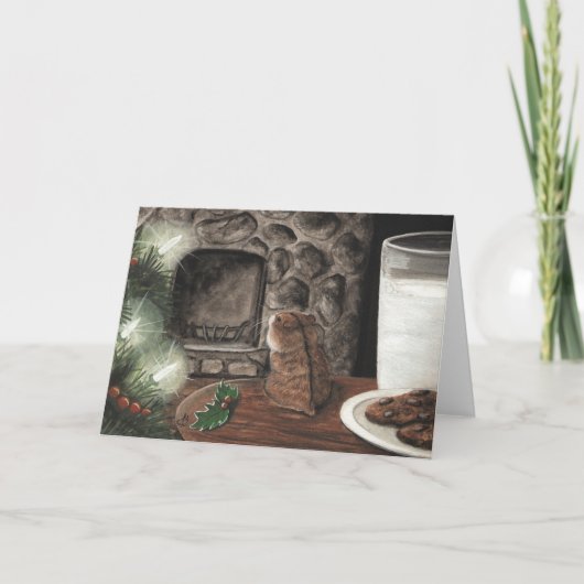 Het wachten op Kerstman Feestdagen Kaart (Voorkant)