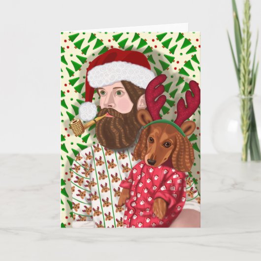 Het wachten op Kerstman Feestdagen Kaart (Voorkant)