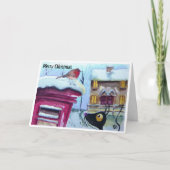 Het wachten op post! feestdagen kaart (Voorkant)