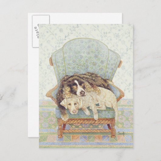 Het wachten spel briefkaart (Voorkant / Achterkant)