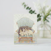 Het wachten spel briefkaart (Staand voorkant)