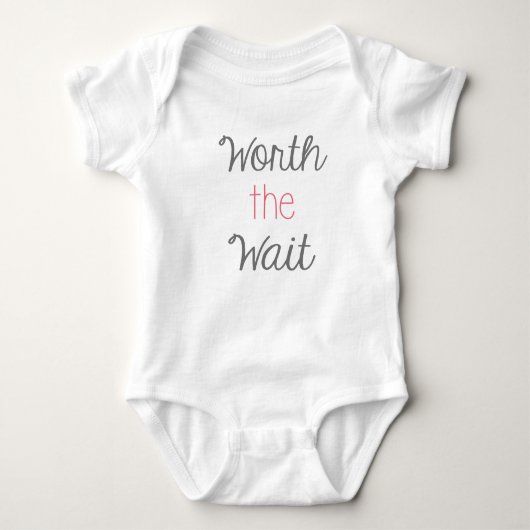 Het wachten waard Baby Body Suit Romper (Voorkant)