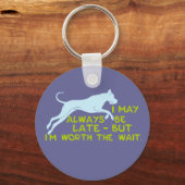 het wachten waard sleutelhanger (Voorkant)