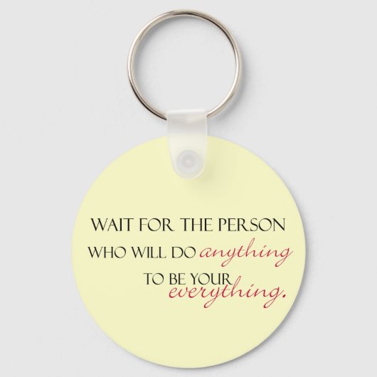 Het wachten waard sleutelhanger (Voorkant)