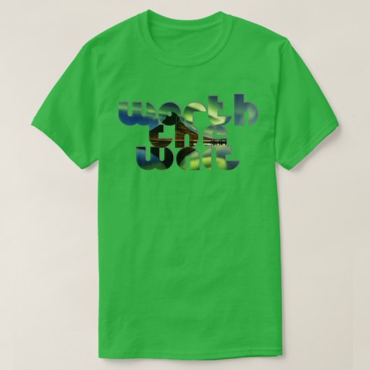 Het wachten waard t-shirt (Design voorkant)