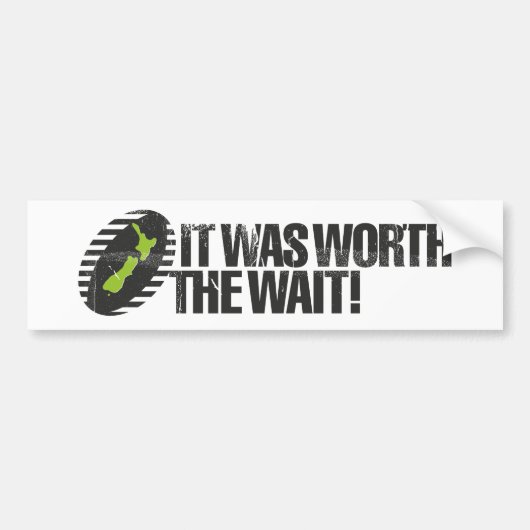 Het Wachtte De Waarde NZ Bumpersticker (Voorkant)