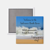 Het Wachtwoord van Wifi van de Verhuur van het Hui Magneet (Voorkant / Achterkant)