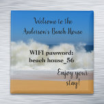 Het Wachtwoord van Wifi van de Verhuur van het Hui Magneet<br><div class="desc">Dit ontwerp kan worden gepersonaliseerd door op de aanpassingsknop te klikken en de naam, initialen of woorden te wijzigen. U kunt de tekstkleur en de stijl ook veranderen of de tekst voor een slechts ontwerp van het afbeelding schrappen. Neem contact met me op colorflowcreations@gmail.com als je dit ontwerp op een...</div>