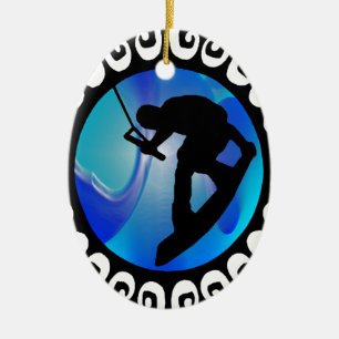 HET WAKEBOARD VOELEN KERAMISCH ORNAMENT