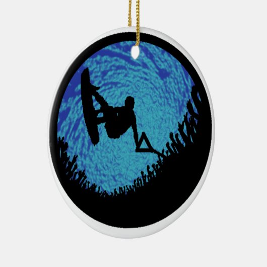 HET WAKEBOARING ÉÉN KERAMISCH ORNAMENT (Rechts)