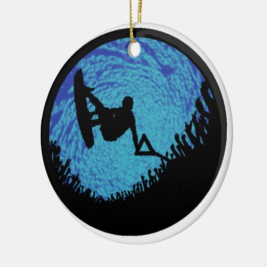 HET WAKEBOARING ÉÉN KERAMISCH ORNAMENT (Links)