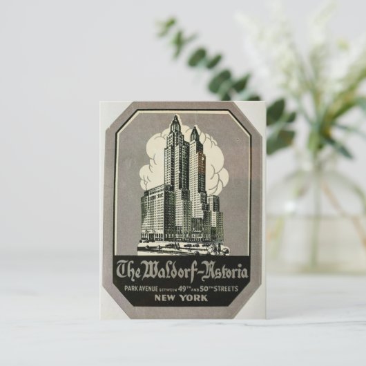 het Waldorf Astoria Park Ave. New York City Briefkaart (Staand voorkant)
