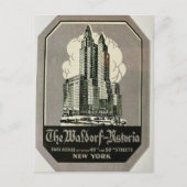 het Waldorf Astoria Park Ave. New York City Briefkaart (Voorkant)