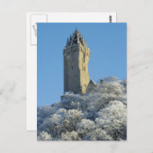 Het Wallace Monument Stirling Scotland in de winte Briefkaart (Voorkant / Achterkant)