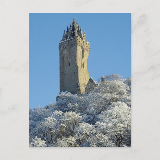 Het Wallace Monument Stirling Scotland in de winte Briefkaart (Voorkant)