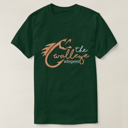 Het Walleye Whisperer Funny Vist het T-shirt van W (Design voorkant)
