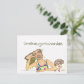 het wandelen mening briefkaart (Staand voorkant)