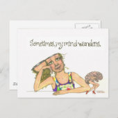 het wandelen mening briefkaart (Voorkant / Achterkant)