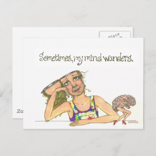 het wandelen mening briefkaart (Voorkant / Achterkant)