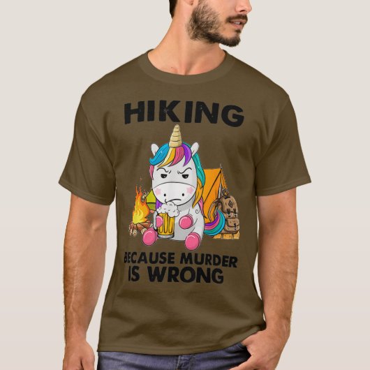 Het wandelen omdat de moord verkeerd is... Unicorn T-shirt (Voorkant)