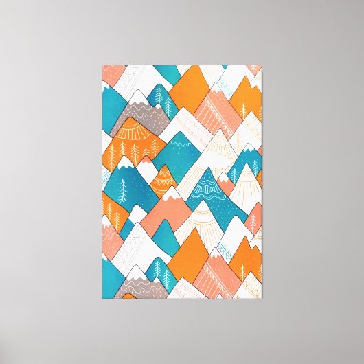 Het wandelende kamperen van de Wereldoorreis bergt Canvas Afdruk (Voorkant)