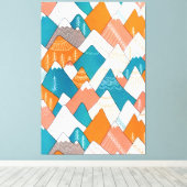 Het wandelende kamperen van de Wereldoorreis bergt Canvas Afdruk (Insitu (Houten vloer))