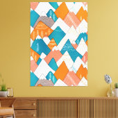 Het wandelende kamperen van de Wereldoorreis bergt Canvas Afdruk (Insitu (Woonkamer))