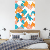 Het wandelende kamperen van de Wereldoorreis bergt Canvas Afdruk (Insitu (Slaapkamer))