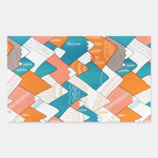 Het wandelende kamperen van de Wereldoorreis bergt Rechthoekige Sticker (Voorkant)