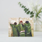 Het wandelende wandschilderij van de Believers Briefkaart (Staand voorkant)