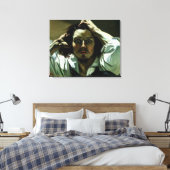 Het wanhopige Man - schilderijreproductie Canvas Afdruk (Insitu (Slaapkamer))