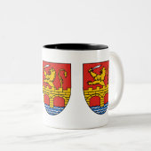 Het wapen van Banat Tweekleurige Koffiemok (Voorkant rechts)
