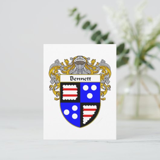Het wapen van Bennett (gemanteld) Briefkaart (Staand voorkant)